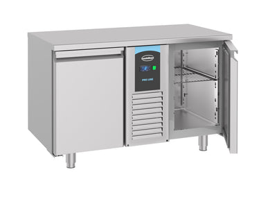 Masa refrigerata inox -2/+8, 2 usi, 2 compartimente individuale, 281 Litri, racire ventilata, clasa energetica A - 0