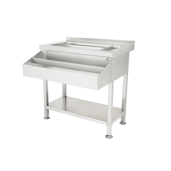 Cockatil bar station inox, cuva de gheata divizata, latime 90 cm