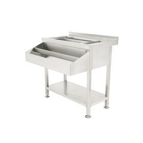 Cockatil bar station inox, cuva de gheata divizata, latime 90 cm - 0