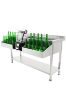 Cockatil bar station inox, 2 cuve de gheata divizate, 1 spalator, 160 cm latime-7