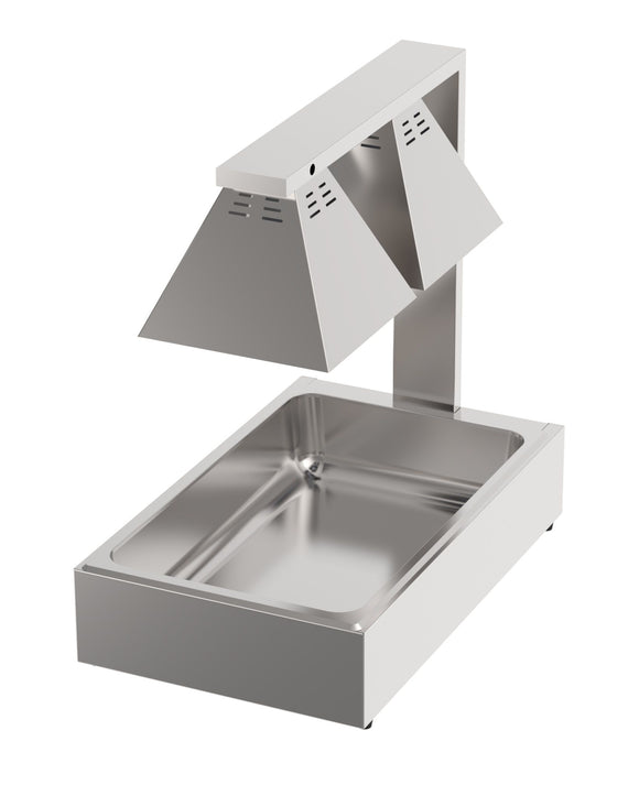 Incalzitor cartofi prajiti cu 2 lampi halogen, GN 1/1, 0.5 kW