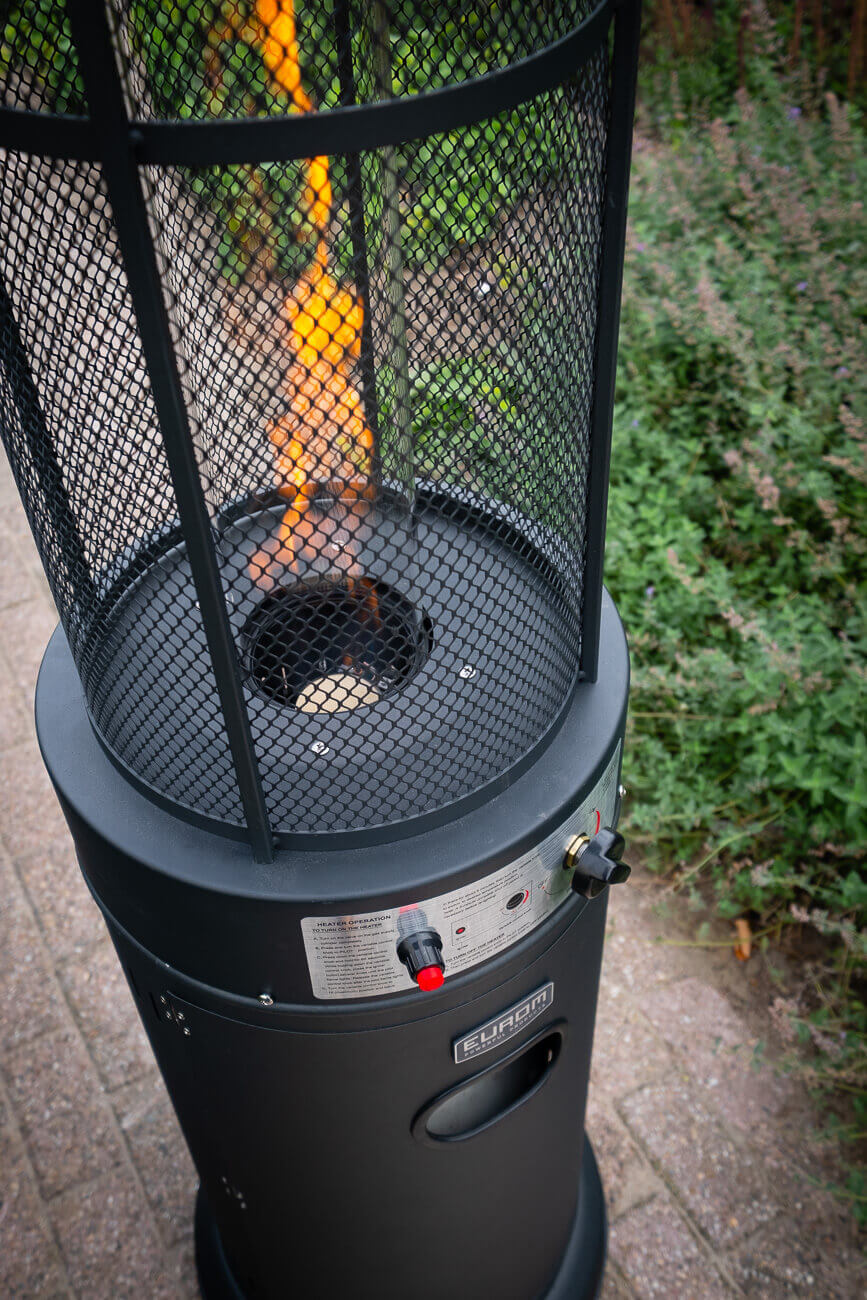 Incalzitor terasa pe gaz, 11 kw, cu flacara
