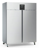 Frigider inox 1300 litri două uși echipament refrigerare HoReCa profesional