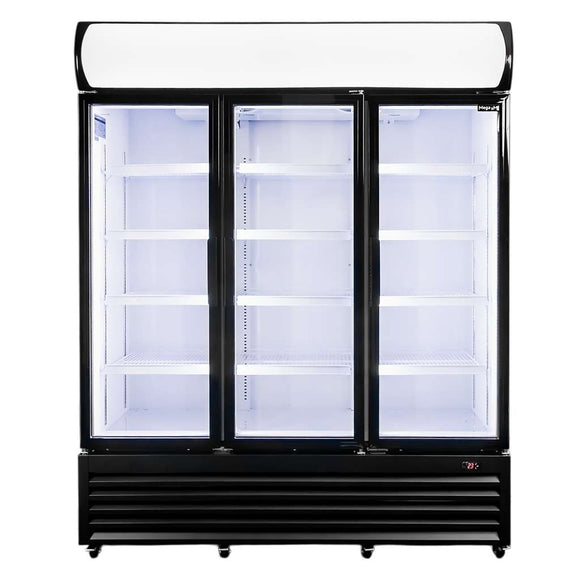 Vitrina frigorifica 3 usi 1065L RICO i160 iluminare LED plafon publicitar superior iluminat