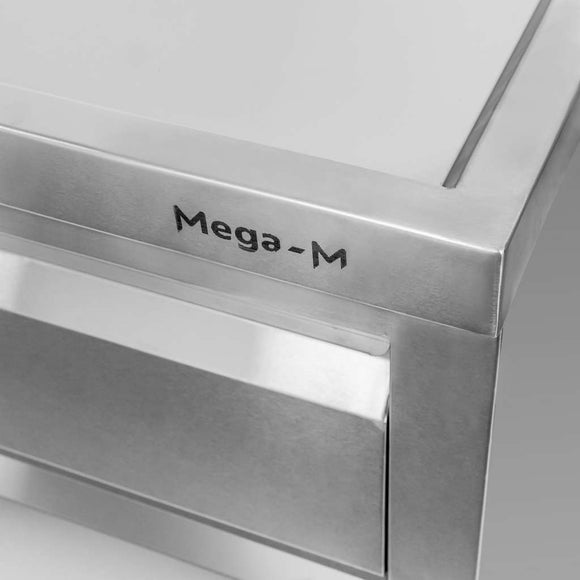 Masa mobila din inox cu trei sertare 60x60xH85 cm