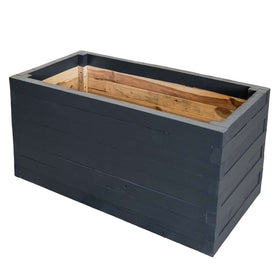 Ghiveci de flori din lemn H-74 cm L-120 cm G-60 cm antracit