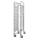 Carucior raft mobil gastronomic pentru tavi 38x55x175 cm inox-1