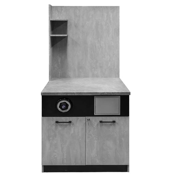 Dulap pentru espressor cu rafturi H-100/200 cm L-90 cm G-75 cm blat beton galaxy gri