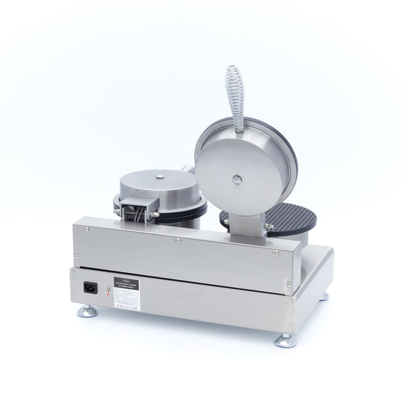 Aparat de copt vafe dublu - pentru cornete de inghetata, dimensiune vafe ø210 x H3 mm Aparatul pentru vafe este un