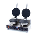 Aparat de copt vafe dublu - pentru cornete de inghetata, dimensiune vafe ø210 x H3 mm Aparatul pentru vafe este un