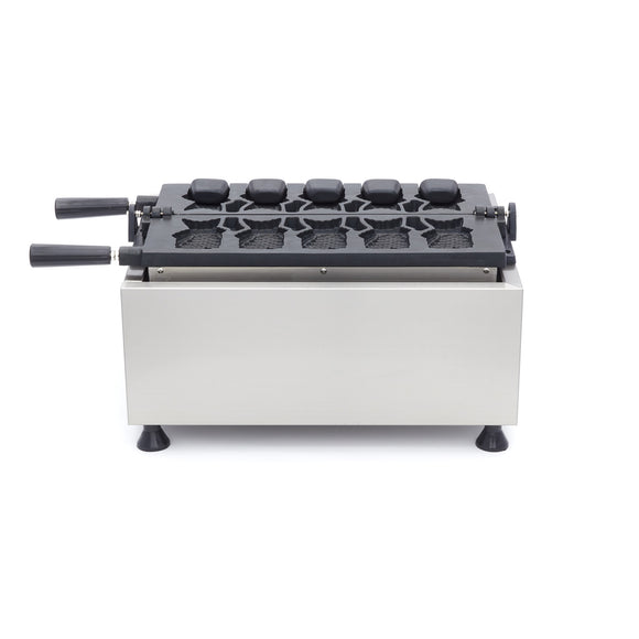 Aparat de copt vafe rotativ - 5 Taiyaki forma peste - dimensiuni vafe L12 x A7 x H3cm Cand coci vafe cu acest