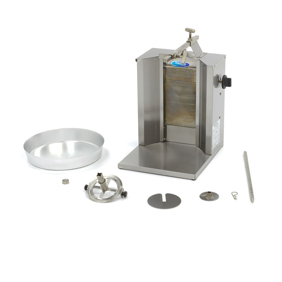 Aparat pentru shaorma si kebab, 1 arzator, lungim ax 37 cm - 10kg carne, gaz Cu acest grill compact pentru