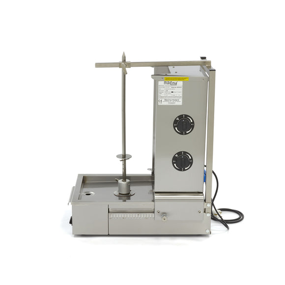 Aparat pentru shaorma si kebab, 2 arzatoare, lungime ax 43.8 cm - 20kg carne, electric