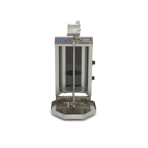 Aparat pentru shaorma si kebab, 2 arzatoare, lungime ax 43.8 cm - 20kg carne, electric