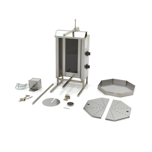 Aparat pentru shaorma si kebab, 2 arzatoare, lungime ax 43.8 cm - 20kg carne, electric