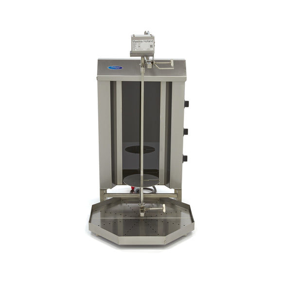 Aparat pentru shaorma si kebab, 3 arzatoare, lungime ax 60.8 cm - 30kg carne, electric