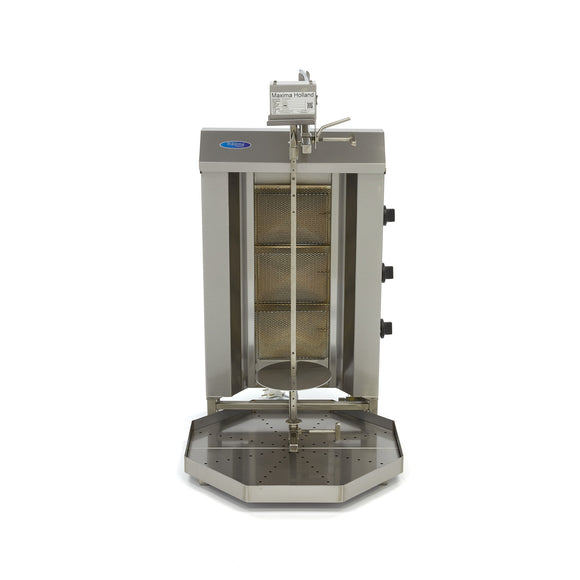 Aparat pentru shaorma si kebab, 3 arzatoare, lungime ax 60.8 cm - 30kg carne, gaz