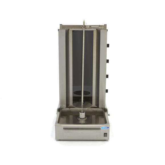 Aparat pentru shaorma si kebab, 4 arzatoare, lungime ax 73 cm - 70kg carne, electric Este un delicious doner kebab