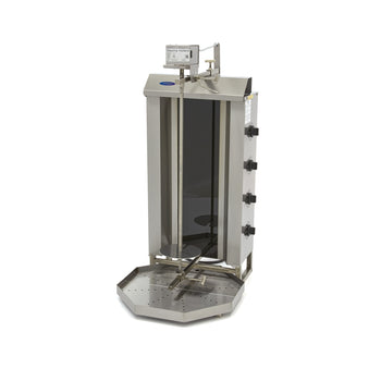 Aparat pentru shaorma si kebab, 4 arzatoare, lungime ax 77 cm - 50kg carne, electric