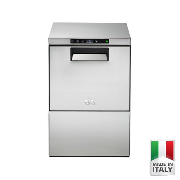Masina de spalat vase si pahare frontala ATA AL 403 D, cos 400x400 mm, linia Value, cu pompa de evacuare, Made in Italy - ATA Italia
