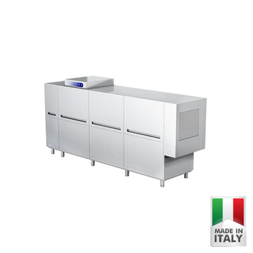 Masina de spalat vase cu avans automat cosuri (tunel) ATA ATR 5400, cos 500x500 mm, pana la ~300 cosuri/ora, Made in Italy - ATA Italia