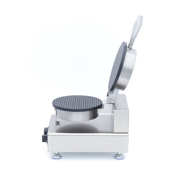 Aparat de copt vafe, pentru cornet de inghetata, dimensiune vafe ø210 x H3 mm Acest aparat pentru vafe tip