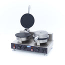 Aparat de copt vafe dublu - pentru cornete de inghetata, dimensiune vafe ø210 x H3 mm Aparatul pentru vafe este un