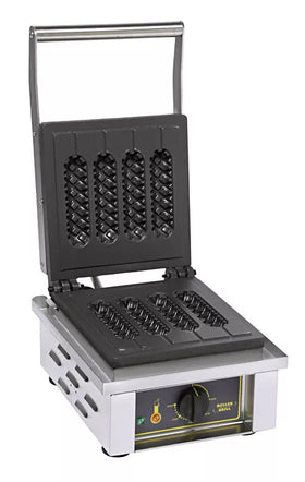 Aparat de copt vafe electric pentru vafe acadele - 1,6 kW, dimensiune vafla 155x40x40mm, alimentare 230V
