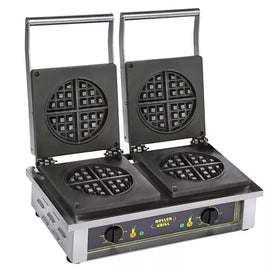 Aparat de copt vafe - model cu doua matrite rotunde Ø185mm, putere 3,2kW, alimentare 230V Aparat de copt vafe model