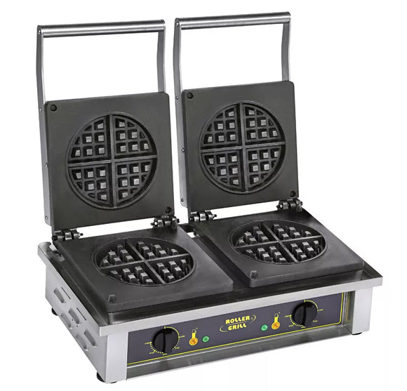 Aparat de copt vafe - model cu doua matrite rotunde Ø185mm, putere 3,2kW, alimentare 230V Aparat de copt vafe model
