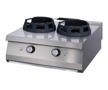 Arzatoare wok, inele fonta 2xØ28,5cm, alimentare gaz, 28 kW Gatitul la wok sau stirfry