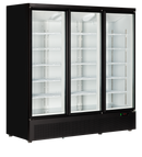 Atom Maxi F3DB-Negru RAL9005, 1090 l, -18 to -22, 3 uși din sticlă cu balama, Ventilat, LED, 1280 W, D