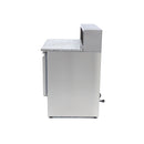 Banc refrigerat preprare pizza cu blat granit, 0C 10C, cu 2 usi, vitrina de ingrediante cu capac inox pentru 5 cuve GN 16