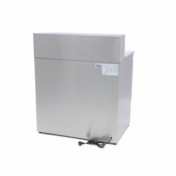 Banc refrigerat preprare pizza cu blat granit, 0C 10C, cu 2 usi, vitrina de ingrediante cu capac inox pentru 5 cuve GN 16