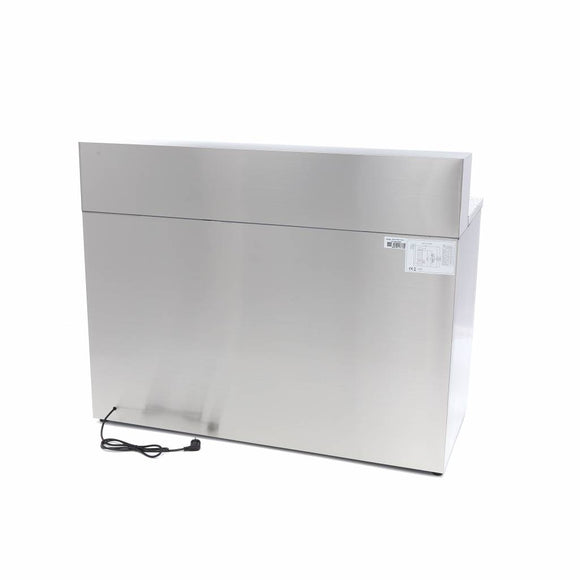 Banc refrigerat preprare pizza cu blat granit, 0C 10C, cu 3 usi, vitrina de ingrediante cu capac inox pentru 8 cuve GN 16