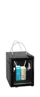 Racitor lapte pentru cafea negru BC20MC vedere laterala Tefcold – racitor compact pentru lapte, optimizat pentru masini de cafea profesionale