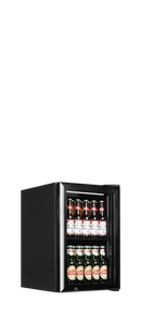 Racitor bauturi mic negru BC60S vedere laterala Tefcold – racitor compact pentru bauturi, ideal pentru baruri, cafenele si receptii hotel