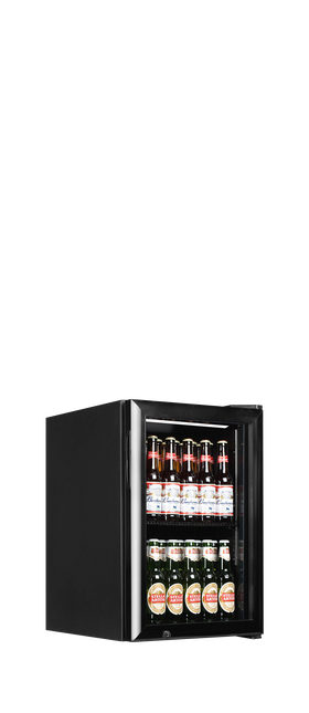 BC60-Aluminiu vopsit, negru, 58 l, 2 la 10, 1 usa din sticla cu inchidere automata, Asistat de ventilator, LED, 70 W, C