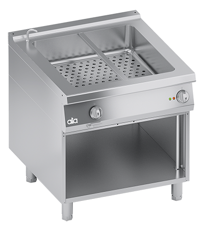 Bain marie electric 2xGN 11 13 cu baza deschisa, 3 kW