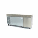 Banc refrigerat preprare pizza cu blat granit, 0C 10C, cu 2 usi 7 sertare, cu roti