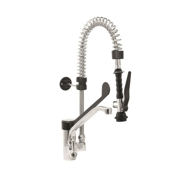 Baterie cu actionare la cot, dus si robinet pivotant 255 mm, debit max. 18 Lmin
