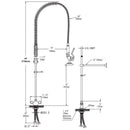 Baterie cu dus H116 cm