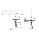 Baterie pentru lavoar 25,4 cm