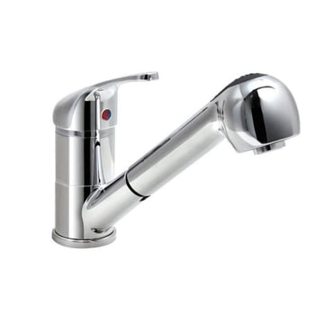 Baterie monocomanda cu dus retractabil 1 racord cu pârghie pentru