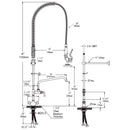 Baterie cu pipa si dus h116 cm