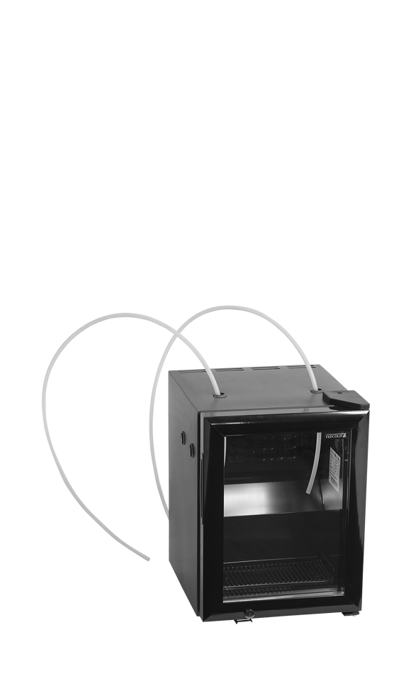 Racitor lapte pentru cafea negru BC20MC, 20 l, +2/+10C Tefcold – racitor compact pentru lapte, optimizat pentru masini de cafea profesionale
