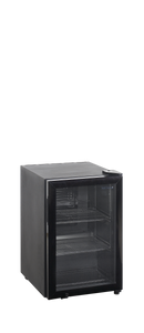 Racitor bauturi mic negru BC60S, 58 l, +2/+10C, 1 usa sticla Tefcold – racitor compact pentru bauturi, ideal pentru baruri, cafenele si receptii hotel