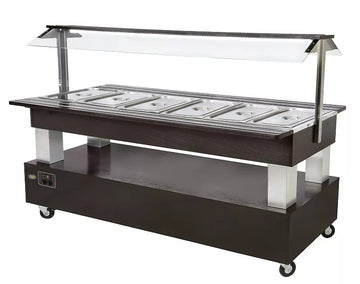 Bufet combinat rece-cald, capacitate 6 gn 11, constructie inox-lemn, 2,25 kw