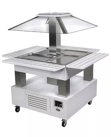 Bufet rece model patrat - capacitate 4 GN 11 - putere 0,5 kW - dimensiuni 1445x1445x1540mm