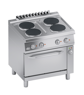 Masina de gatit electrica cu 4 plite, cuptor electric GN 1/1, 13.40 kW